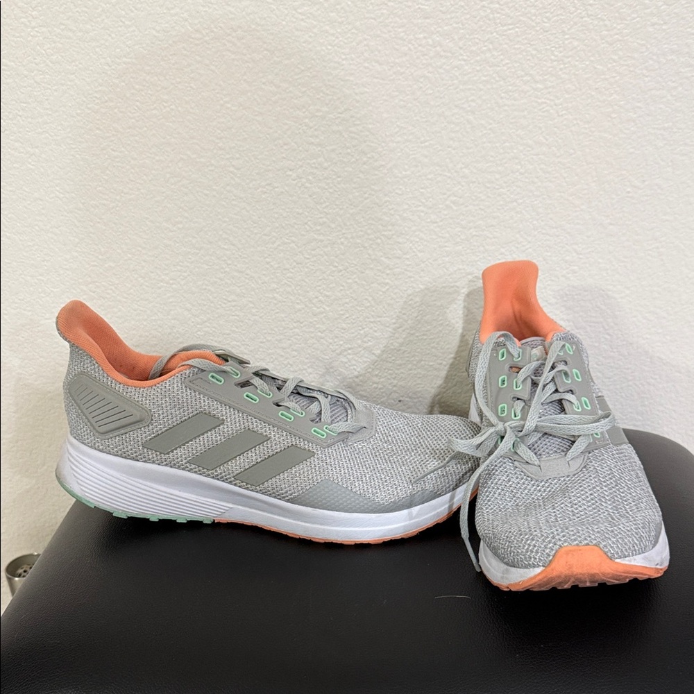 Adidas Women's Gray and Peach Athletic Shoes very light wear size 11